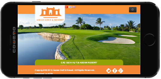Website aseangolf thiết kế cho mobile